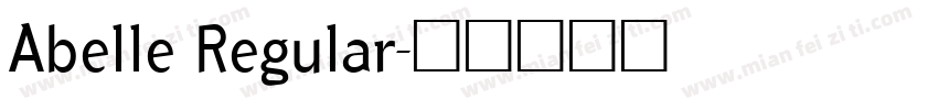 Abelle Regular字体转换